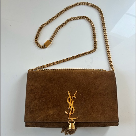 Yves Saint Laurent Bags Authentic Tan Brown Suede Ysl Yves Saint
